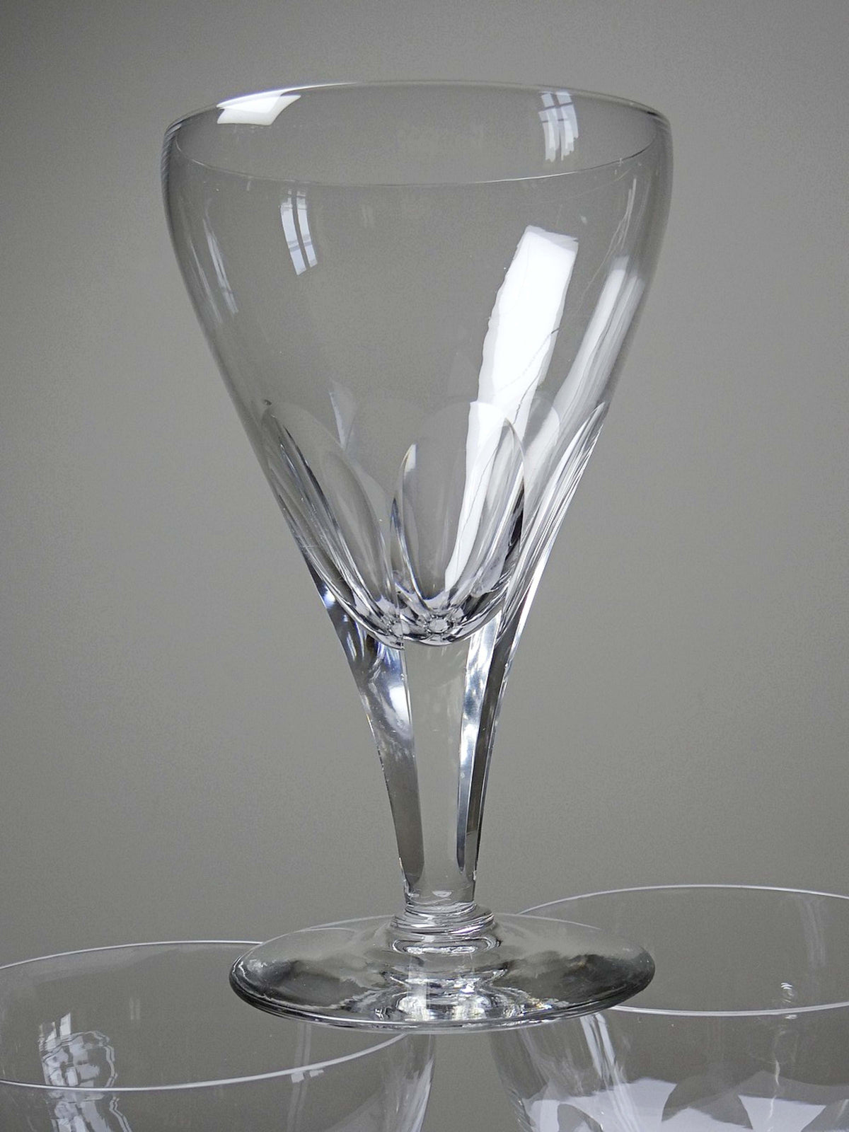 Set von 8 Vintage Kristallgläser zugeschrieben Moser, Böhmen
