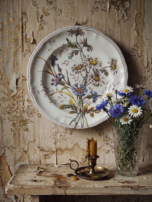 Vintage Teller "Marguerites" von Longchamp, Terre de Fer
