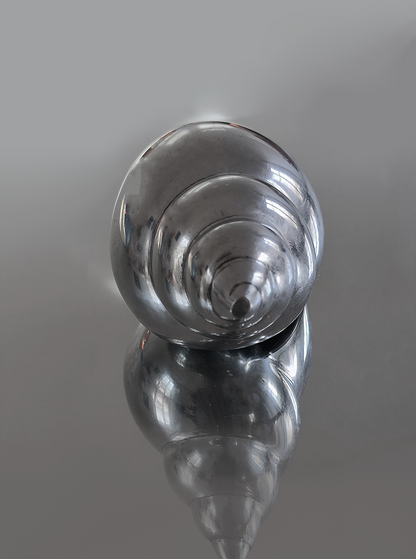 Vintage Skulptur Muschel Messing groß