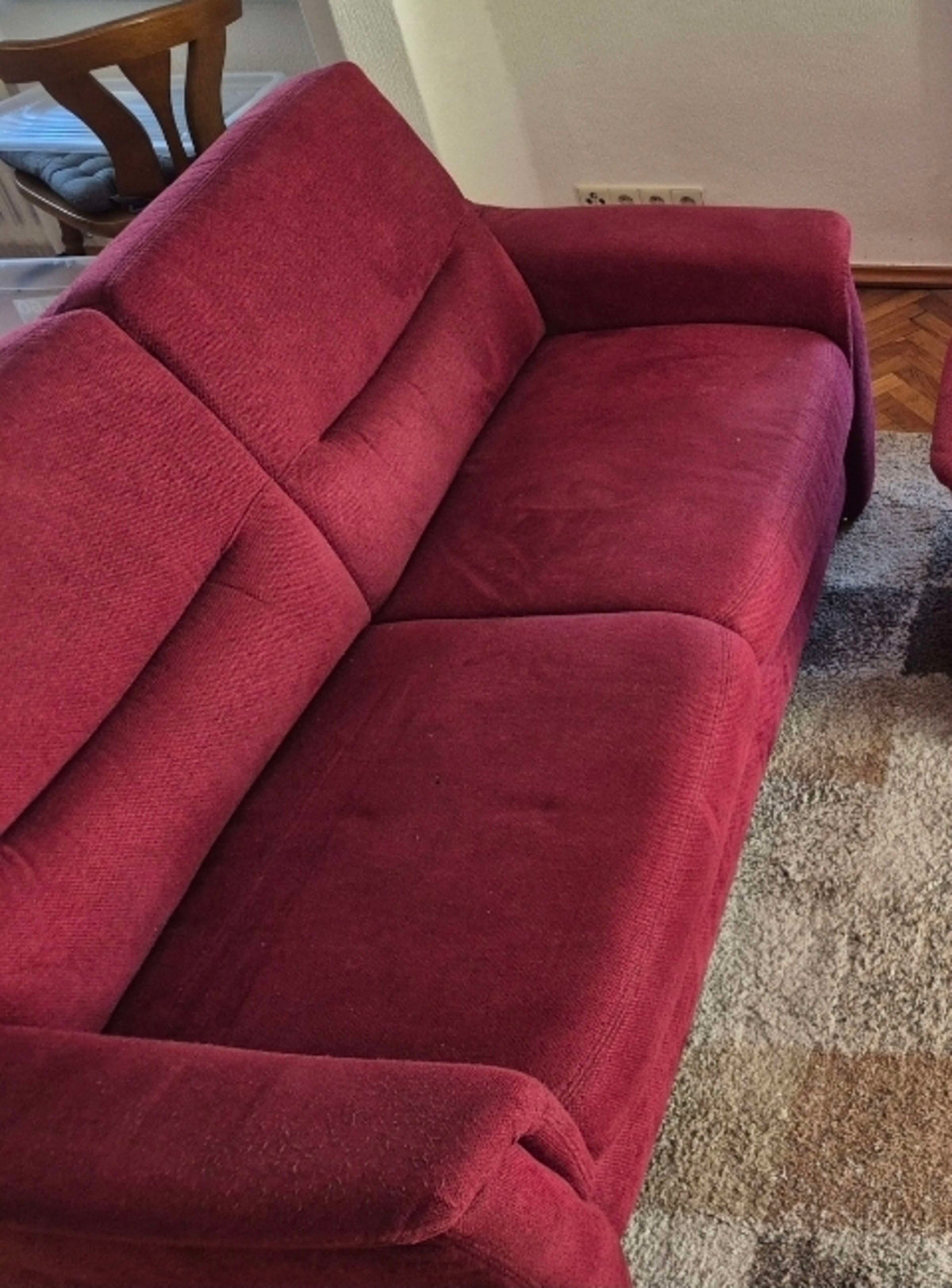 Polstergruppe Isabella von Möbel Braun, Set von 2 Sofas in Bordeaux