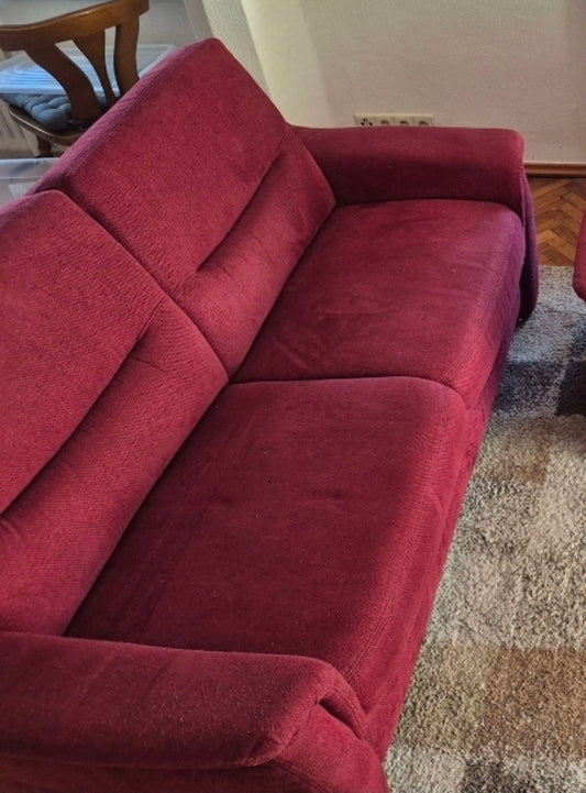 Polstergruppe Isabella von Möbel Braun, Set von 2 Sofas in Bordeaux