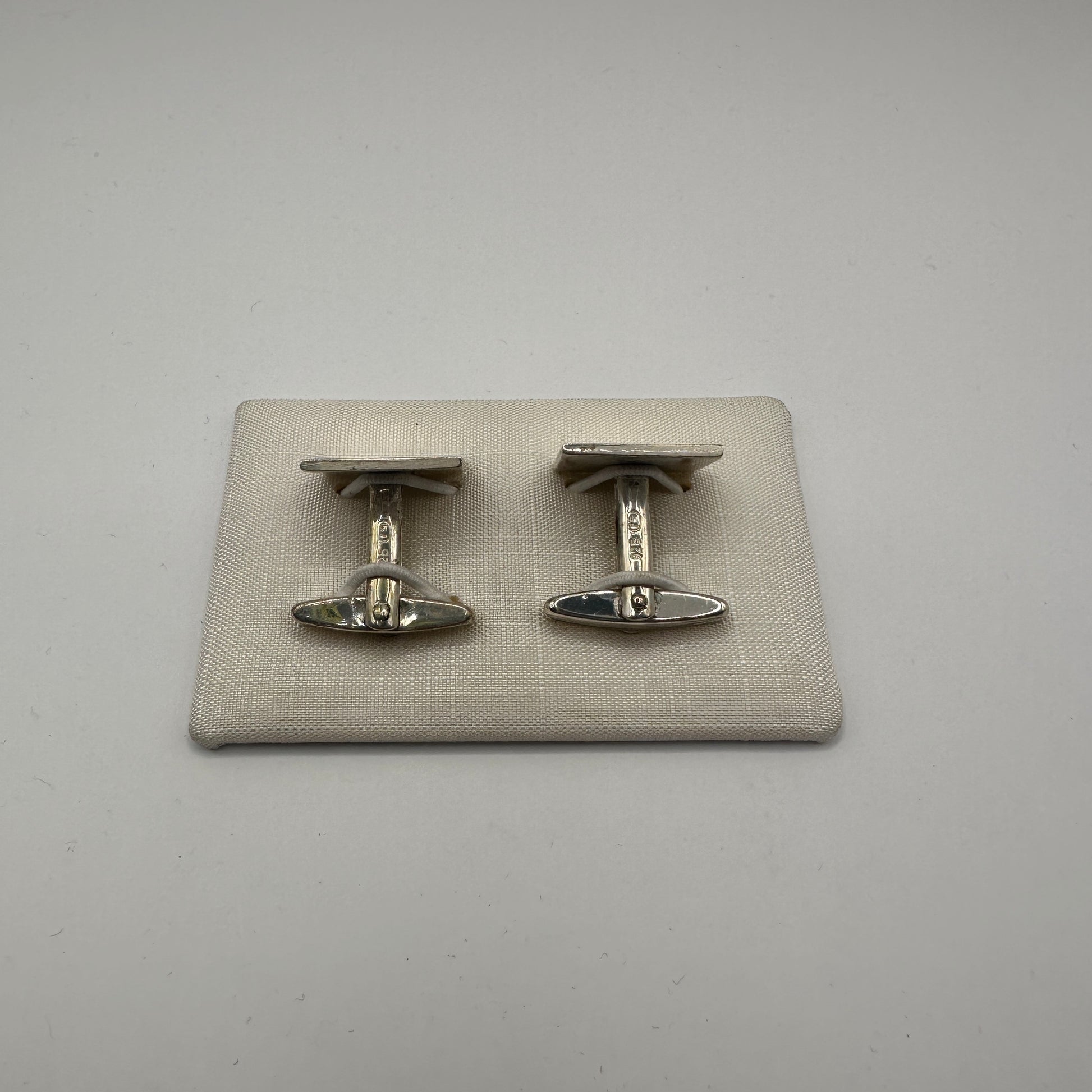 Vintage Manschettenknopf Set von 2 aus 925er Silber