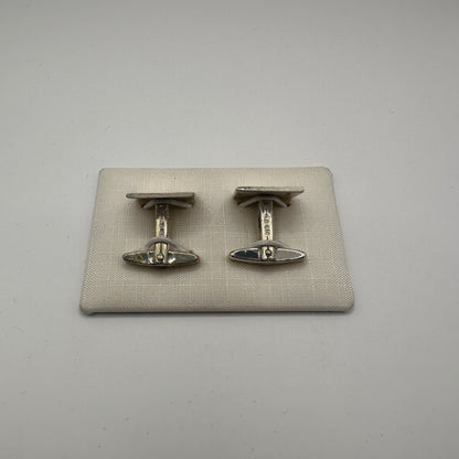 Vintage Manschettenknopf Set von 2 aus 925er Silber