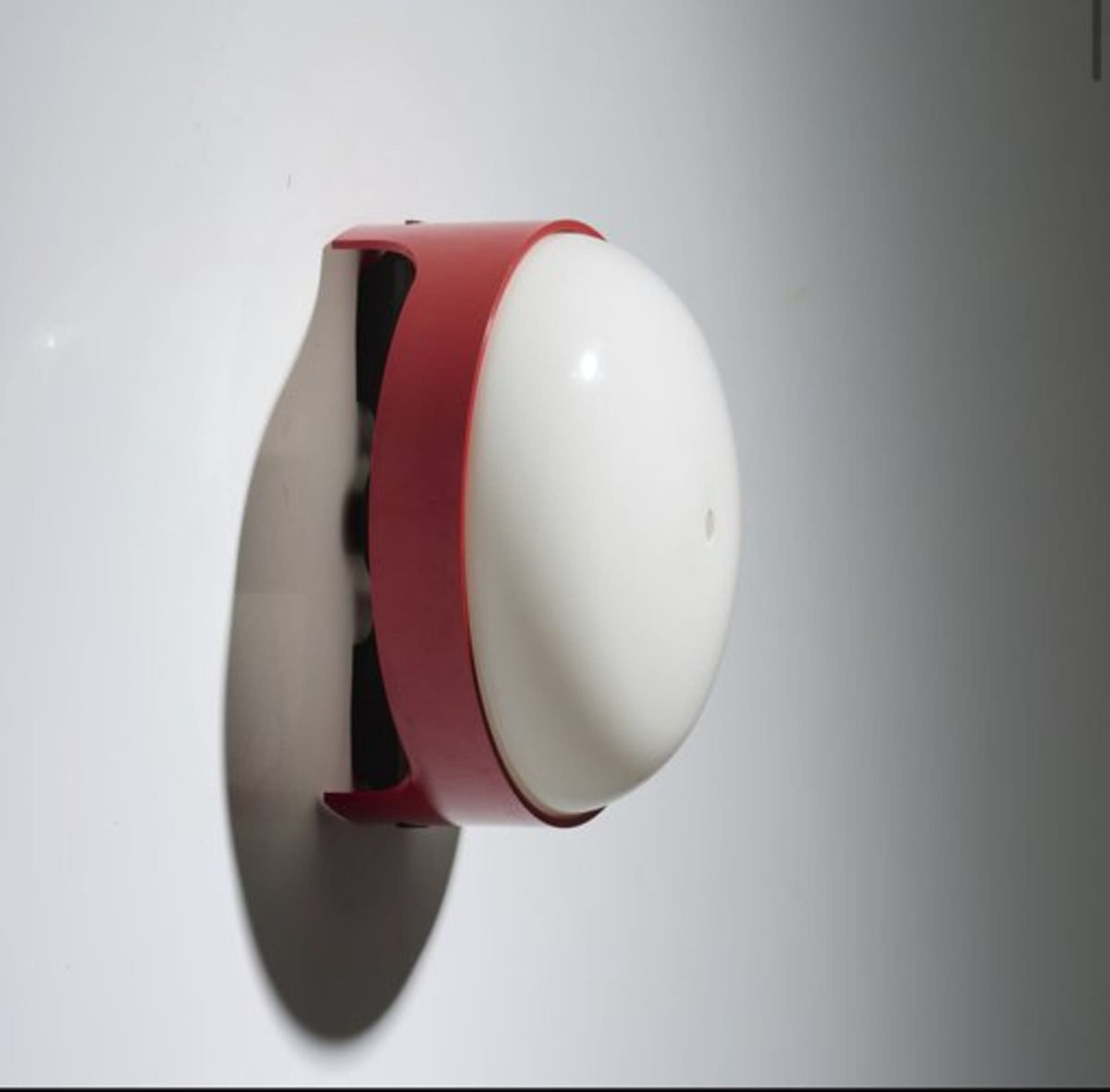 Vintage Wandleuchte Noviglio von Joe Colombo für Kartell Rot Weiß