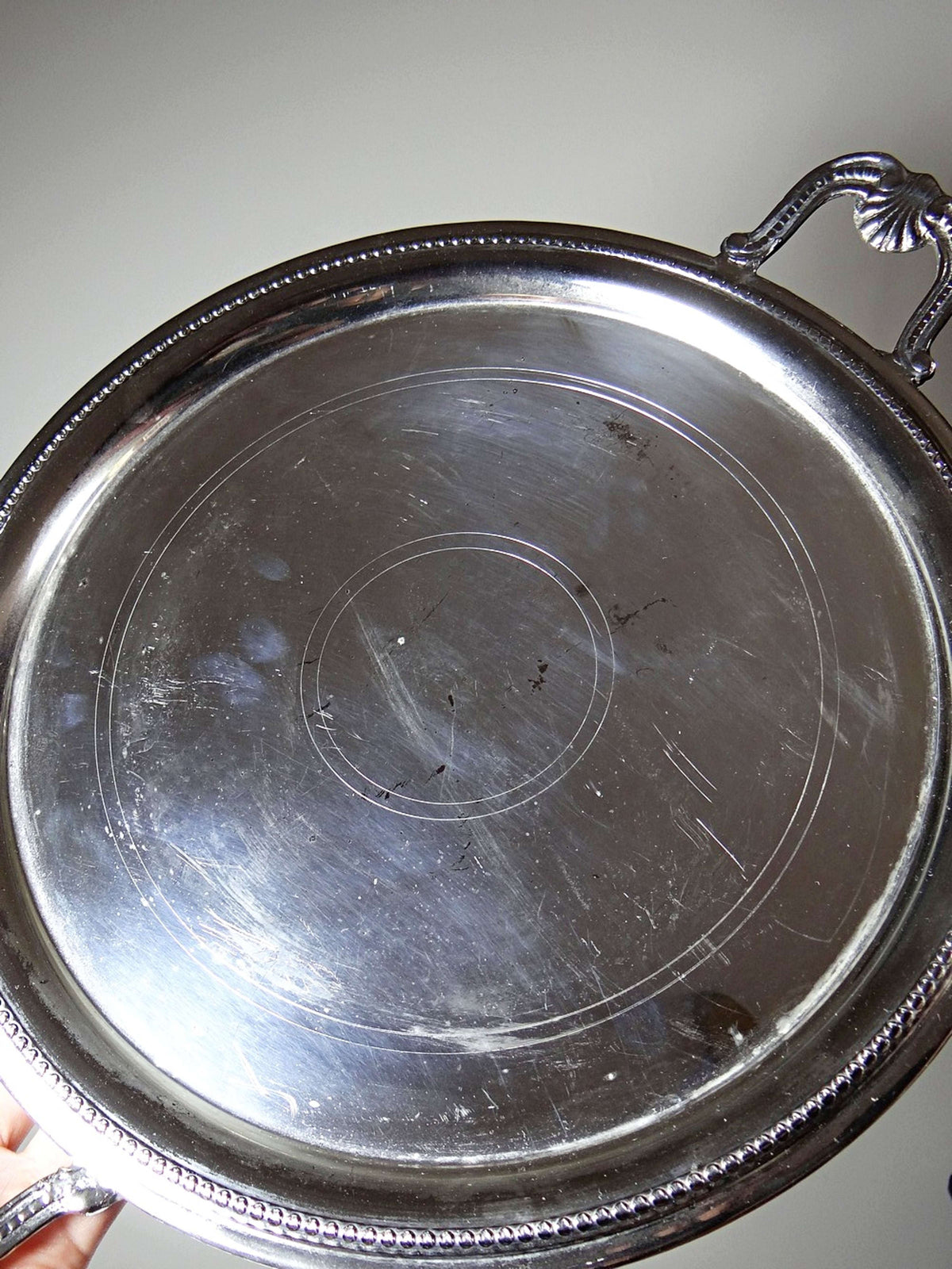 Vintage Servierplatte mit Deckel, versilbert, Marokko