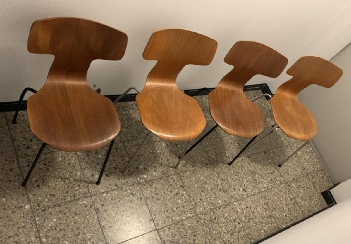Vintage Stuhl 3103 Hammer Chair von Arne Jacobsen für Fritz Hansen Set von 2