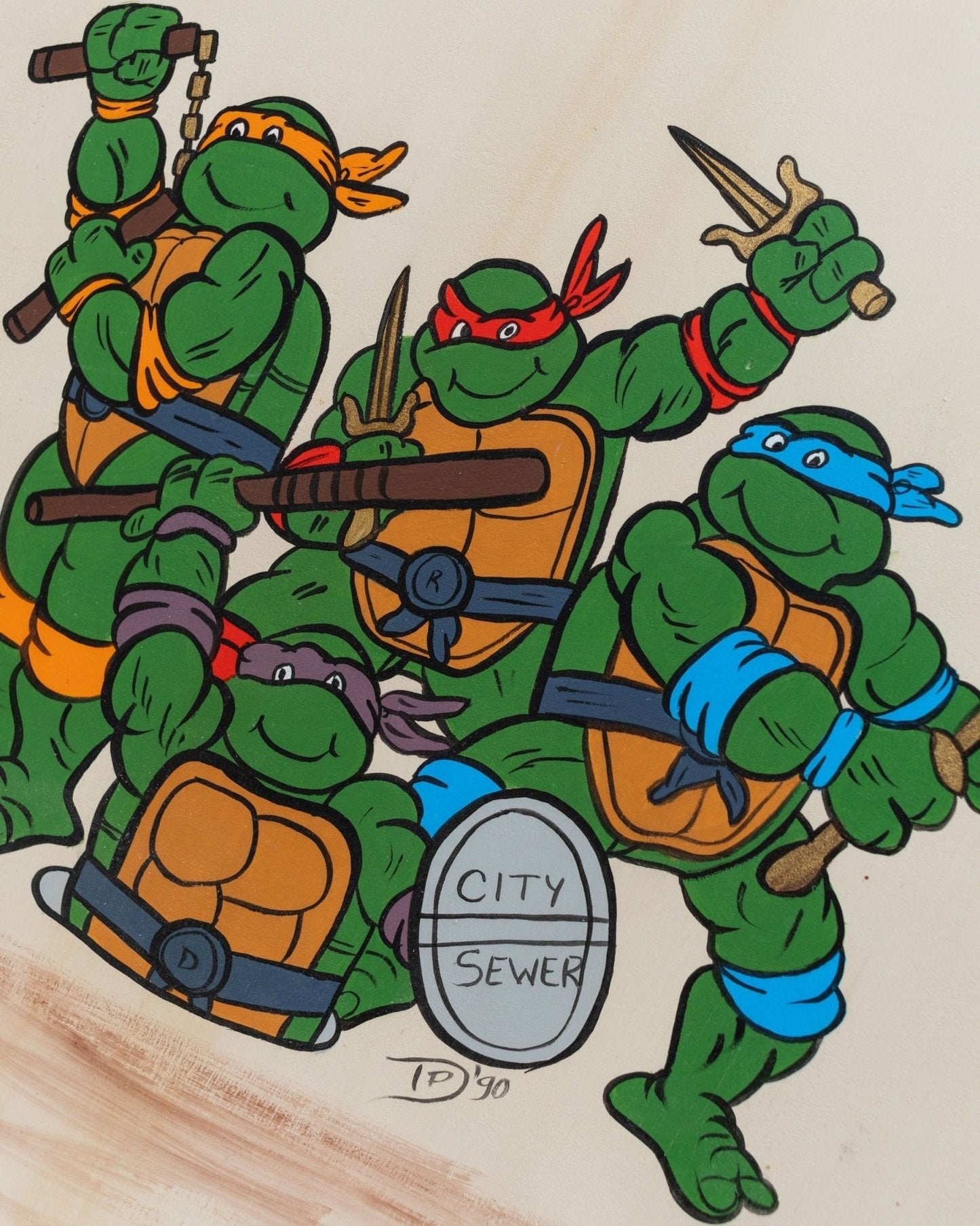 Vintage Kleiderschrank Teenage Mutant Ninja Turtles Motiv Unikat