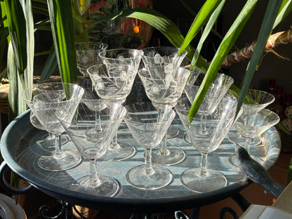 Vintage Glas Set von 17 Stück, diverse Varianten