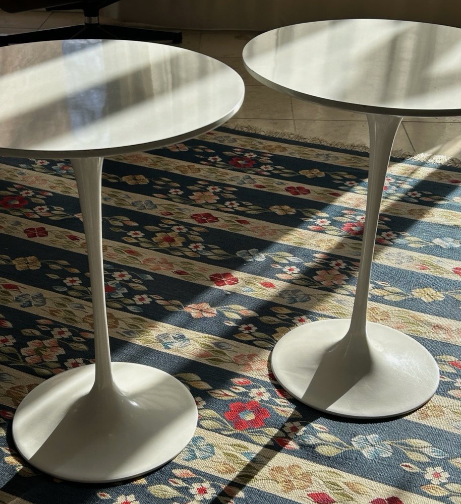 Set von 2 Vintage Beistelltische Tulip von Eero Saarinen für Knoll International