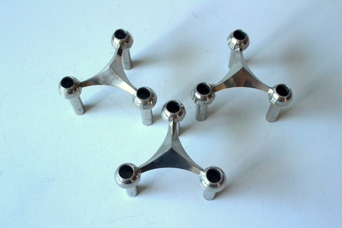Set von 3 Vintage Kerzenleuchter von Stoffi Nagel für BMF