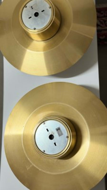 Vintage Deckenleuchte Verona von Svend Middelboe für Nordisk Solar Set von 2 Messing