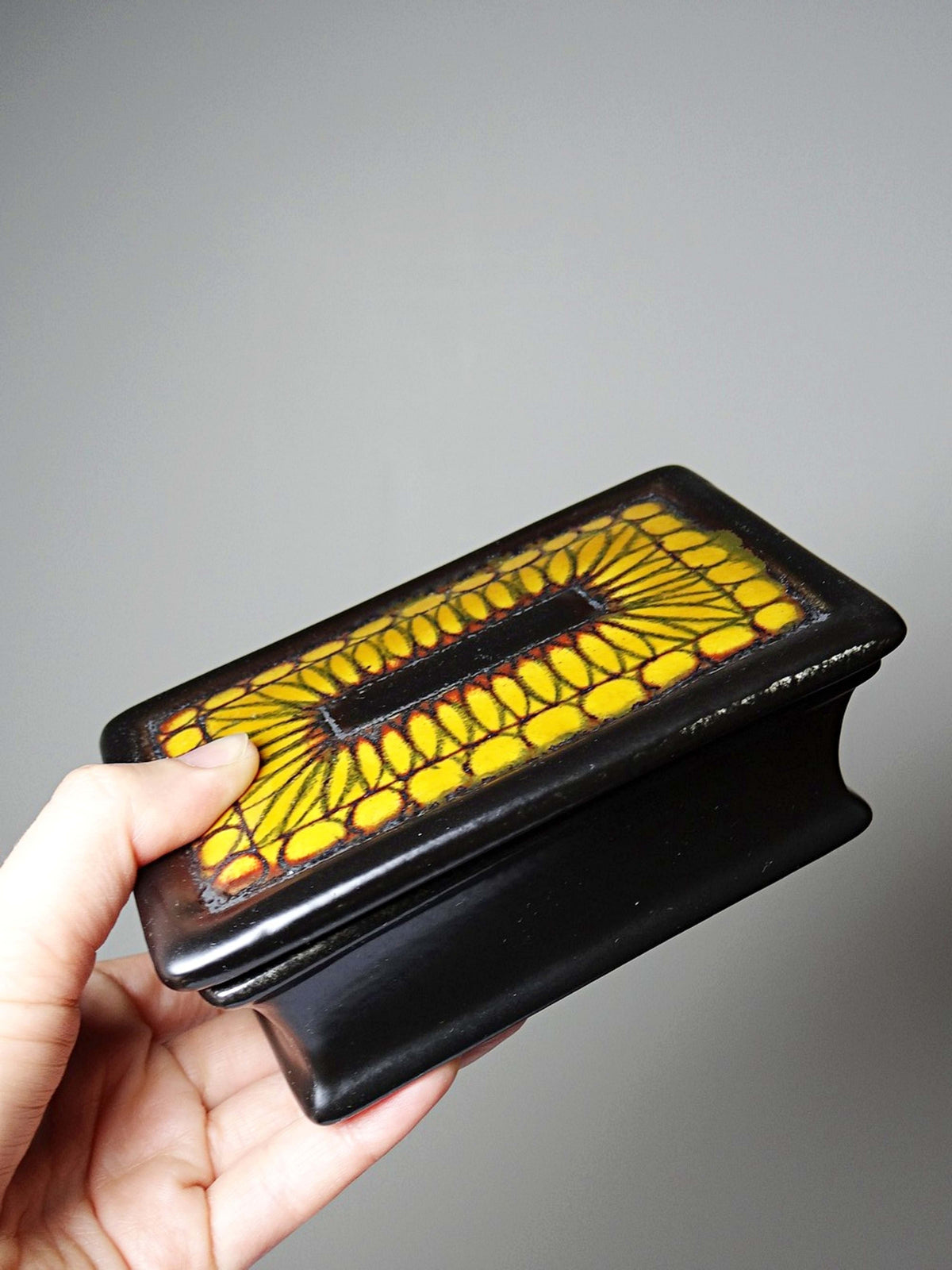 Vintage Keramikdose "veφa", 1960er-1970er Jahre
