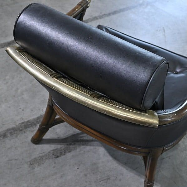 Vintage Loungechair von Maitland-Smith mit Messing-Details