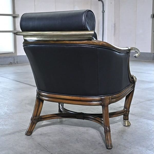 Vintage Loungechair von Maitland-Smith mit Messing-Details
