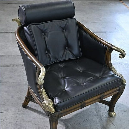 Vintage Loungechair von Maitland-Smith mit Messing-Details