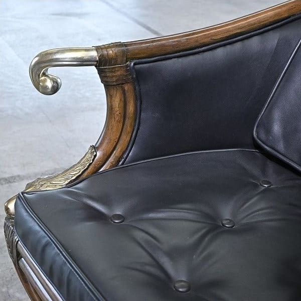 Vintage Loungechair von Maitland-Smith mit Messing-Details