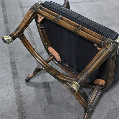Vintage Loungechair von Maitland-Smith mit Messing-Details