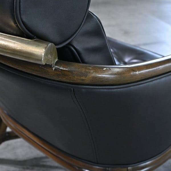 Vintage Loungechair von Maitland-Smith mit Messing-Details