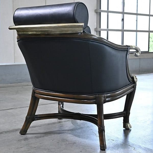 Vintage Loungechair von Maitland-Smith mit Messing-Details