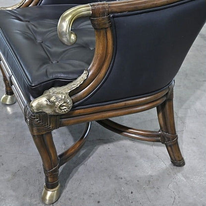 Vintage Loungechair von Maitland-Smith mit Messing-Details