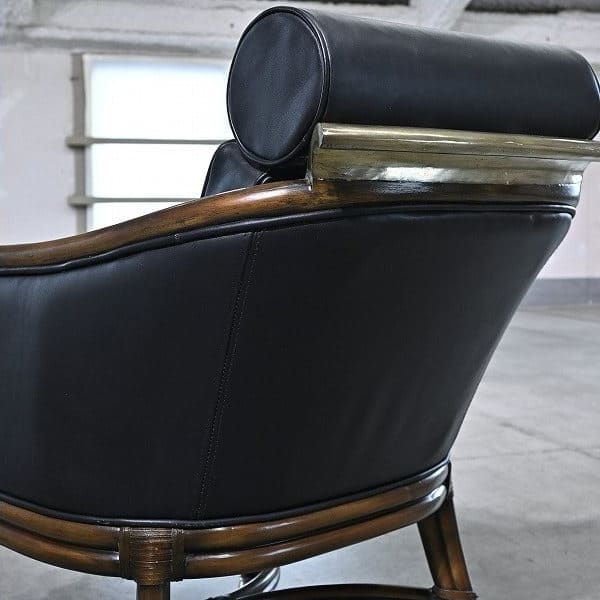 Vintage Loungechair von Maitland-Smith mit Messing-Details