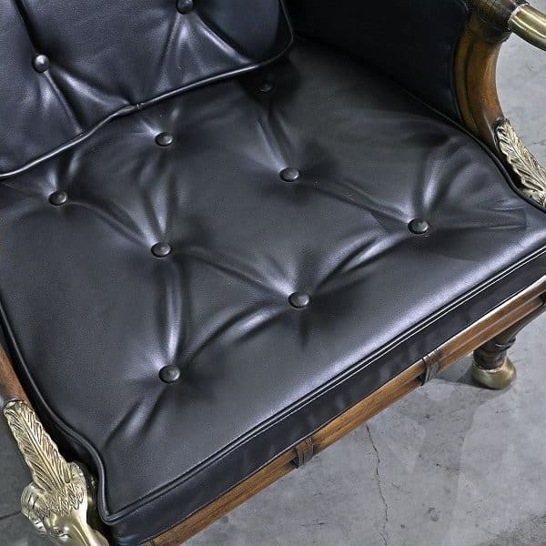 Vintage Loungechair von Maitland-Smith mit Messing-Details