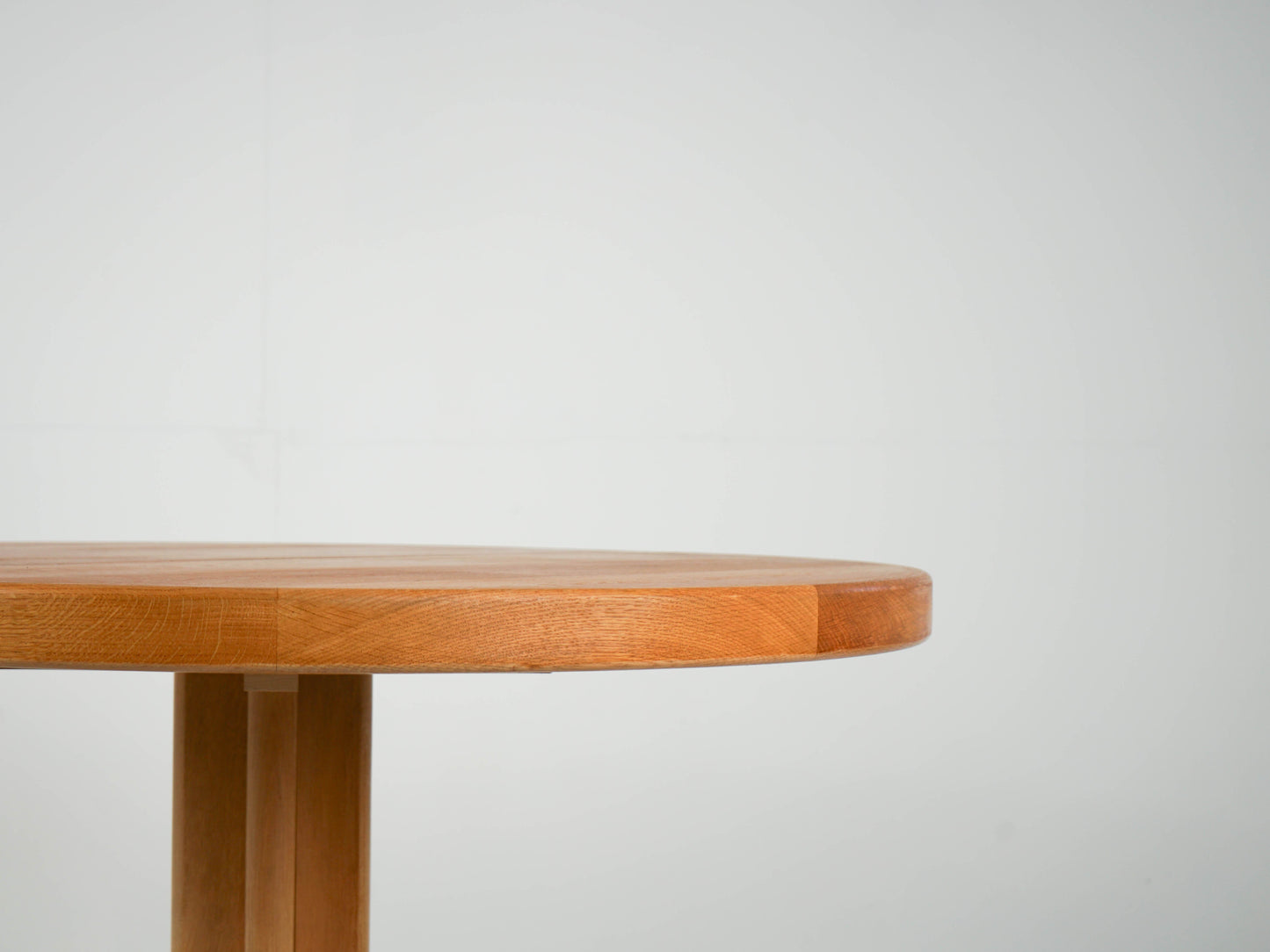 Vintage Ausziehtisch Eiche rund von Bramin, Mid-Century