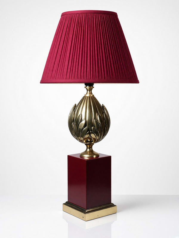 Vintage Tischlampe "Vérone" von Le Dauphin, Messing
