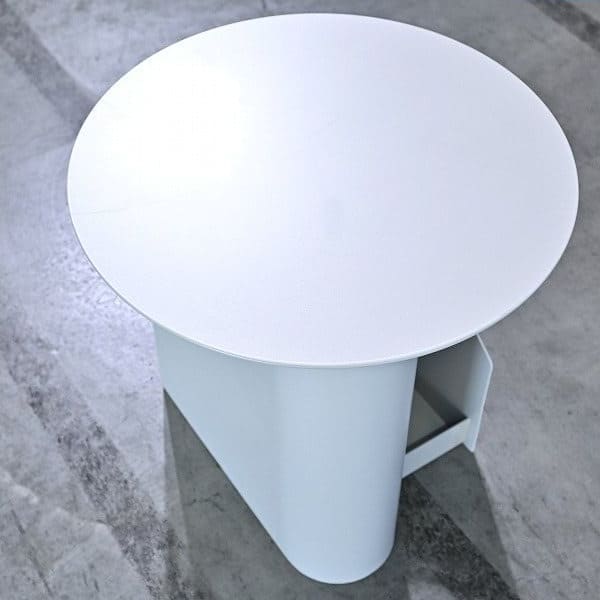 Vintage Beistelltisch Sentrum von Schmahl+Schnippering für WOUD, S-förmiges Magazinfach