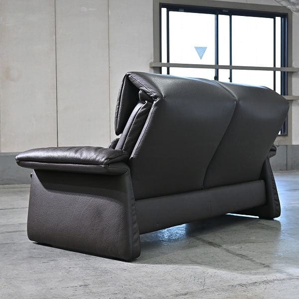 Vintage Sofa LUGANO von erpo, 2-Sitzer, verstellbar, Leder