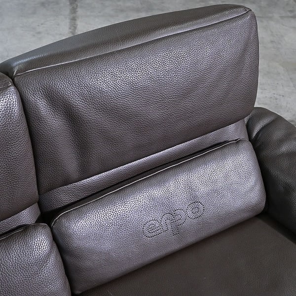 Vintage Sofa LUGANO von erpo, 2-Sitzer, verstellbar, Leder