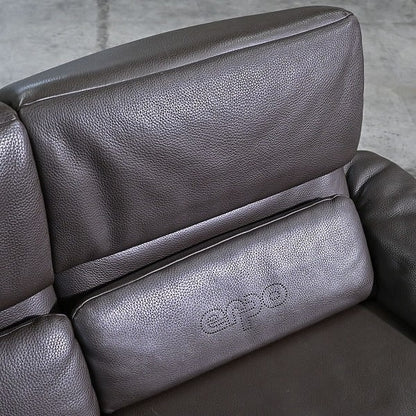 Vintage Sofa LUGANO von erpo, 2-Sitzer, verstellbar, Leder