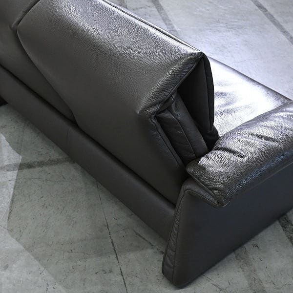Vintage Sofa LUGANO von erpo, 2-Sitzer, verstellbar, Leder
