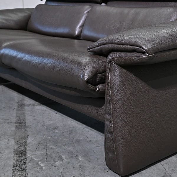 Vintage Sofa LUGANO von erpo, 2-Sitzer, verstellbar, Leder