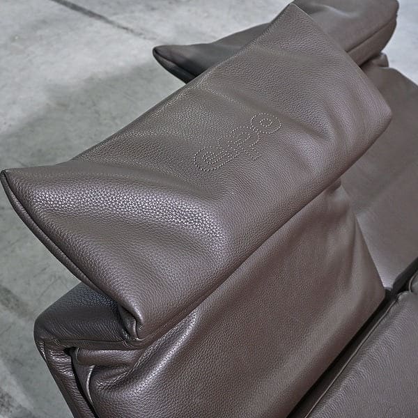 Vintage Sofa LUGANO von erpo, 2-Sitzer, verstellbar, Leder