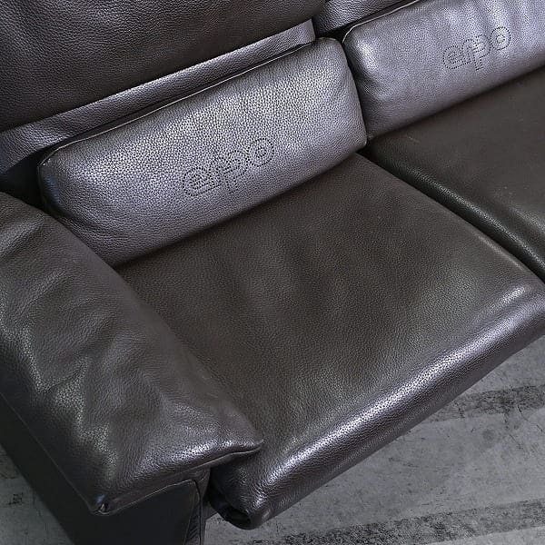 Vintage Sofa LUGANO von erpo, 2-Sitzer, verstellbar, Leder