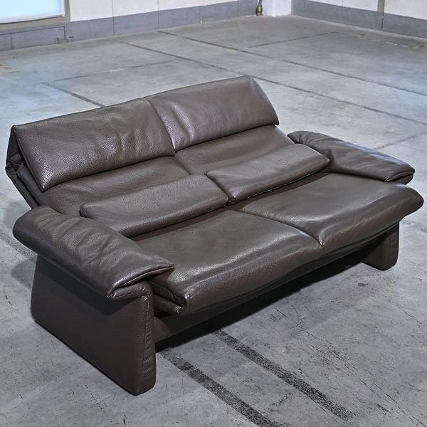 Vintage Sofa LUGANO von erpo, 2-Sitzer, verstellbar, Leder