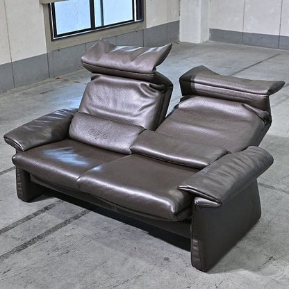 Vintage Sofa LUGANO von erpo, 2-Sitzer, verstellbar, Leder