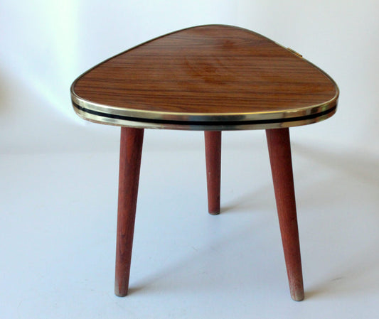 Vintage Blumenhocker Nierentisch aus Holz
