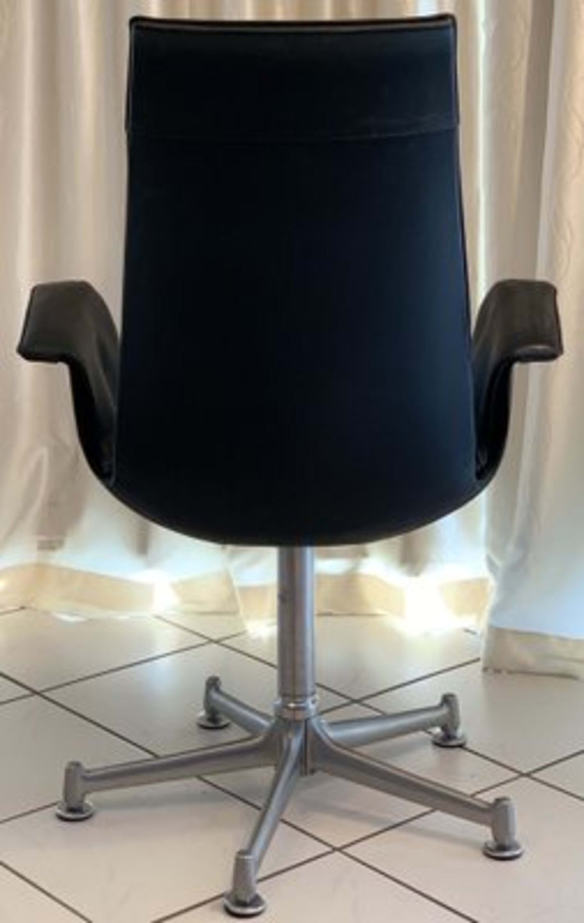 Vintage Tulip Chair FK6725 von Preben Fabricius und Jørgen Kastholm für Kill International, Schwarz/Silber