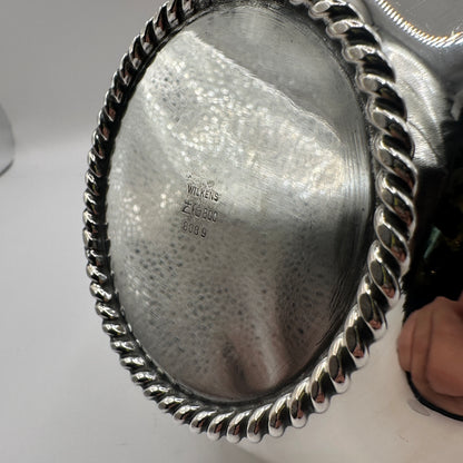 Vintage Teekanne Modell 8089 von Wilkens aus 800 Silber