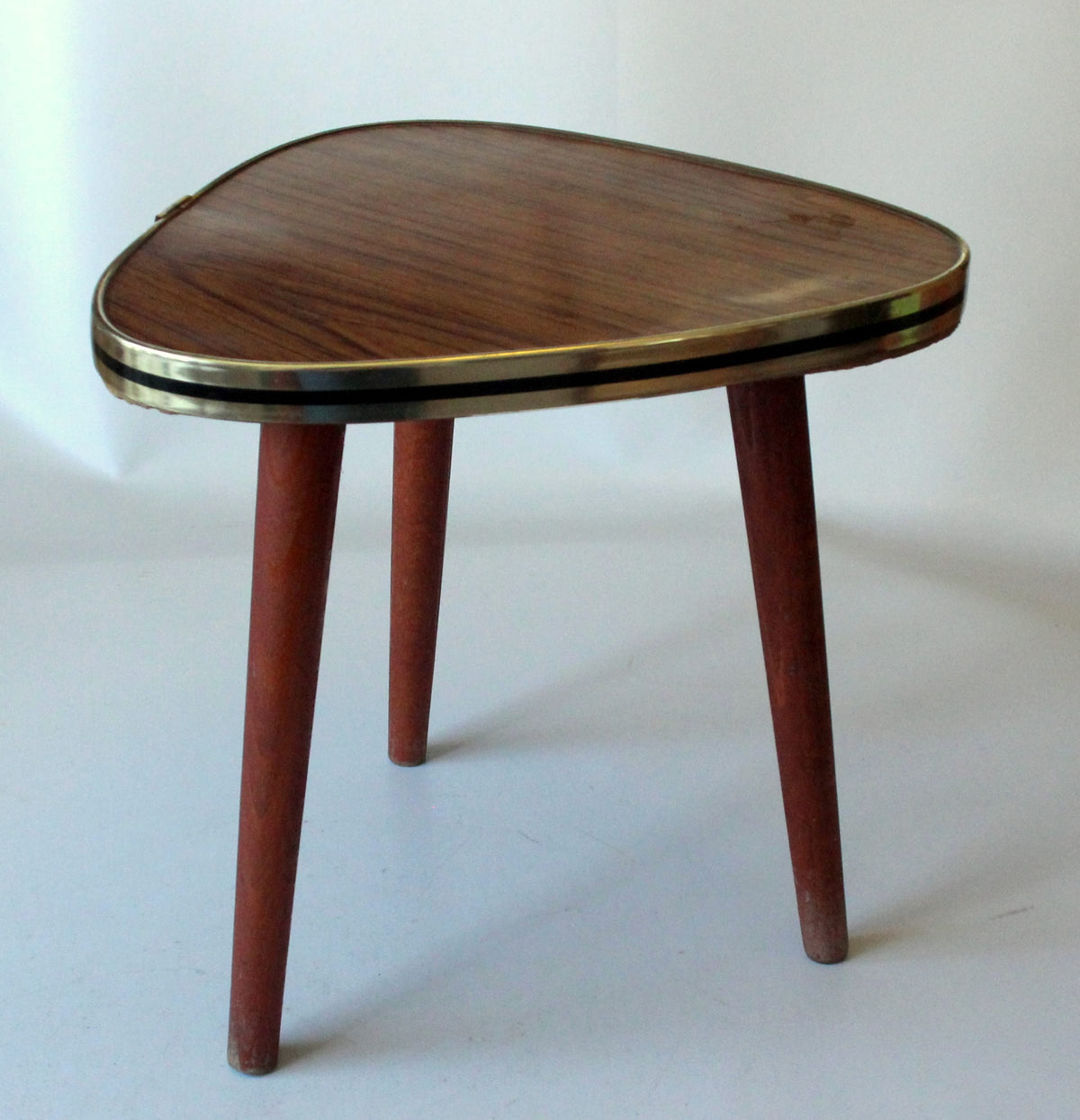 Vintage Blumenhocker Nierentisch aus Holz
