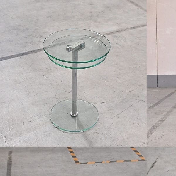 Vintage Beistelltisch von Ronald Schmitt für Ronald Schmitt, Glas, beweglich