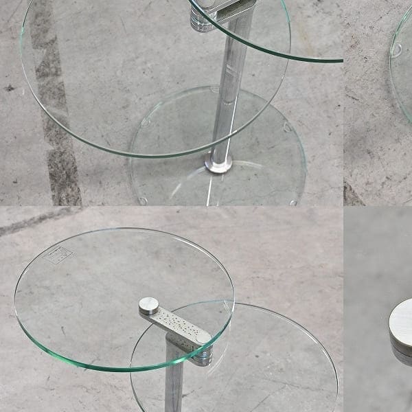 Vintage Beistelltisch von Ronald Schmitt für Ronald Schmitt, Glas, beweglich