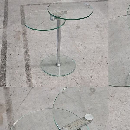 Vintage Beistelltisch von Ronald Schmitt für Ronald Schmitt, Glas, beweglich