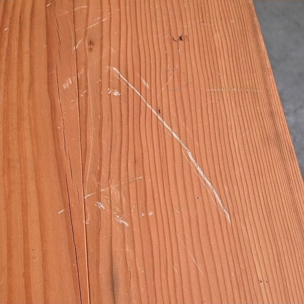 Vintage Esstisch von unbekannt, aus Sugi-Holz, industriell, gebraucht