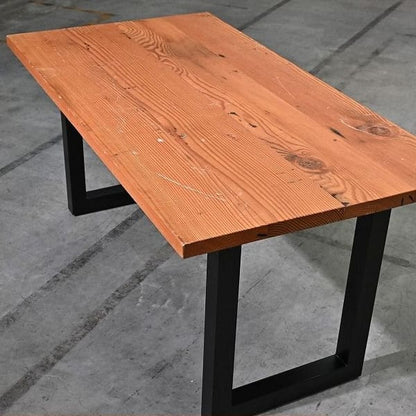 Vintage Esstisch von unbekannt, aus Sugi-Holz, industriell, gebraucht