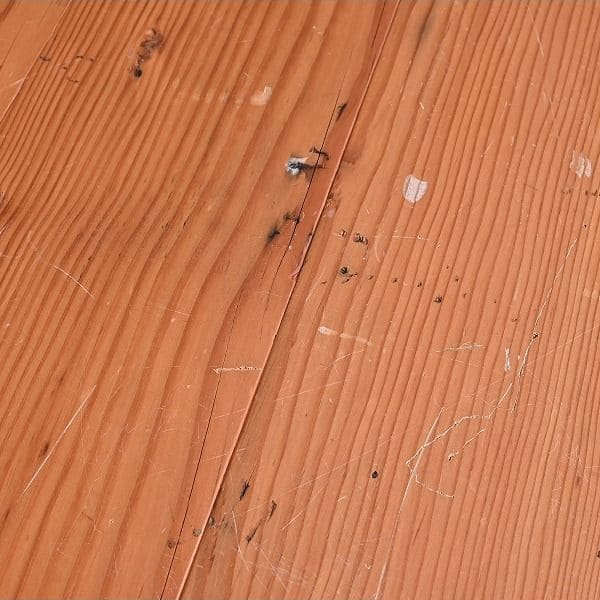 Vintage Esstisch von unbekannt, aus Sugi-Holz, industriell, gebraucht