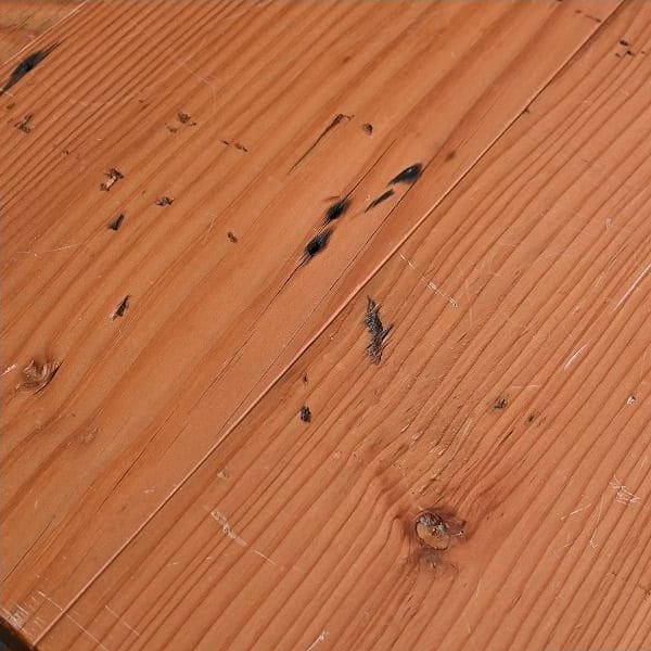 Vintage Esstisch von unbekannt, aus Sugi-Holz, industriell, gebraucht