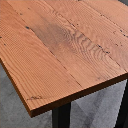 Vintage Esstisch von unbekannt, aus Sugi-Holz, industriell, gebraucht